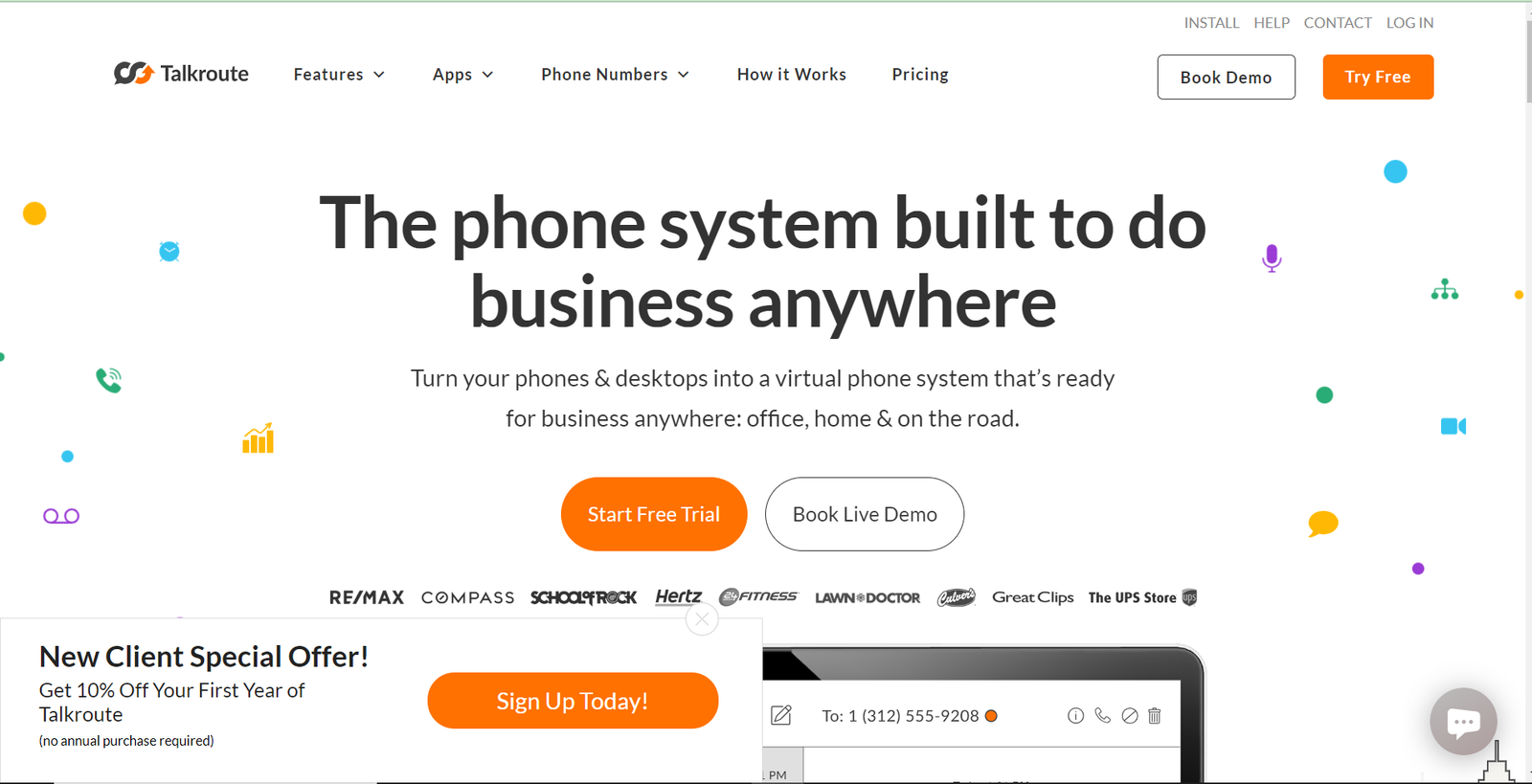 Talkroute Welcome Interface
